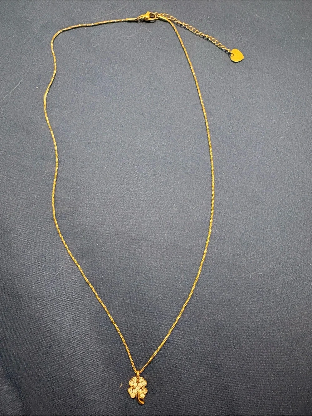 Gold Crystal Flower Necklace & Earring Set